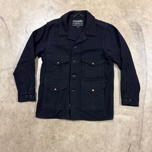Filson Black Mackinaw Wool Cruiser Jacket